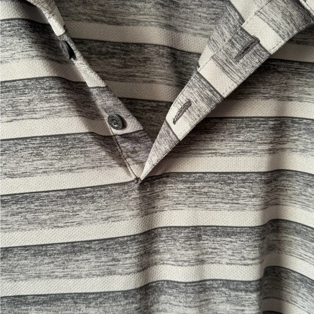 adidas‎ Charcoal Striped Polo Shirt